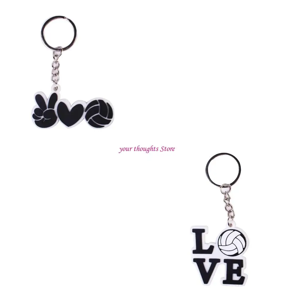 

5Pcs/set Volleyball Pendant Ball Keychain Volleyball Bag Ornament Keychain Backpack Keychain Car Key Holder Keychains 4XBB