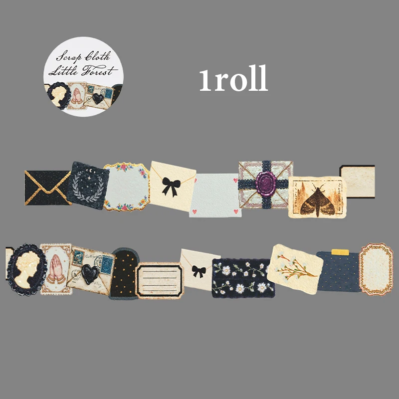 Mr Paper Scrap Cloth Little Forest Washi Tape, 200cm Stoffen Textuur Afplaktape Rol voor Junk Journaling Scrapbook DIY