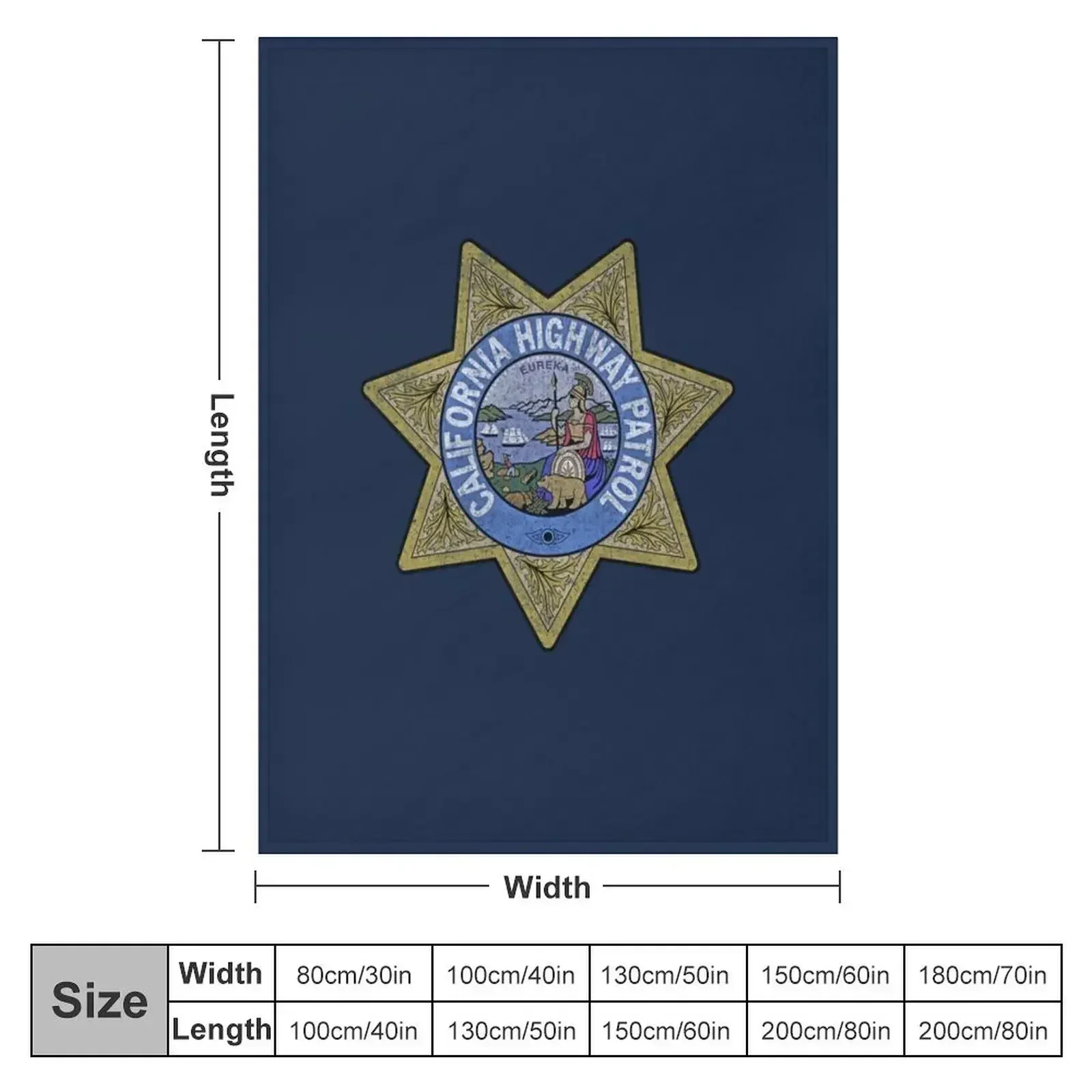 California Highway Patrol CHP, State Police, Law Enforcement Throw Blanket Soft Plaid Winter beds Beach manga Blankets
