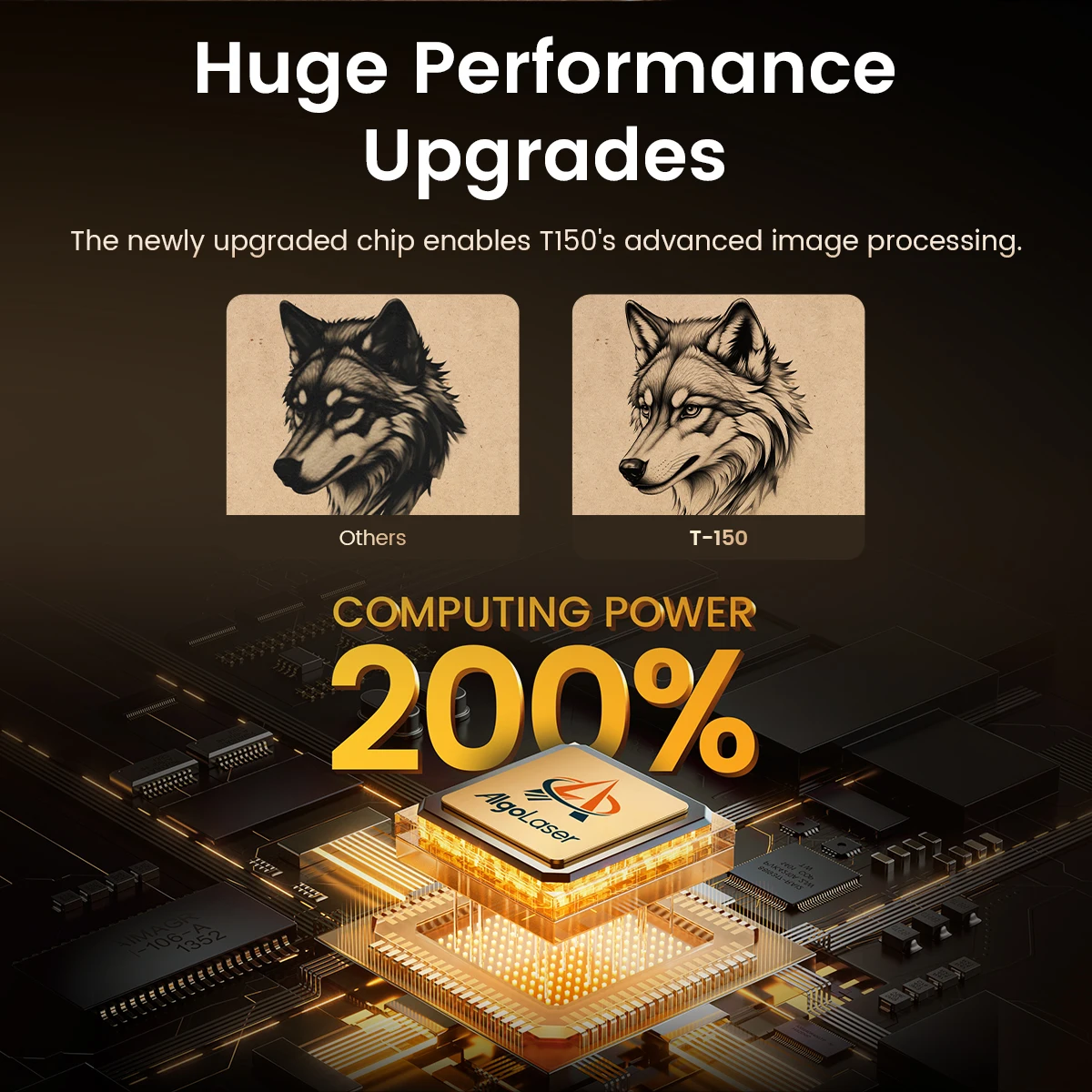 Máquina grabadora láser portátil Algolaser T150, máquina de grabado con corte láser DIY, grabado de logotipo, madera pintada, vidrio acrílico, cuero