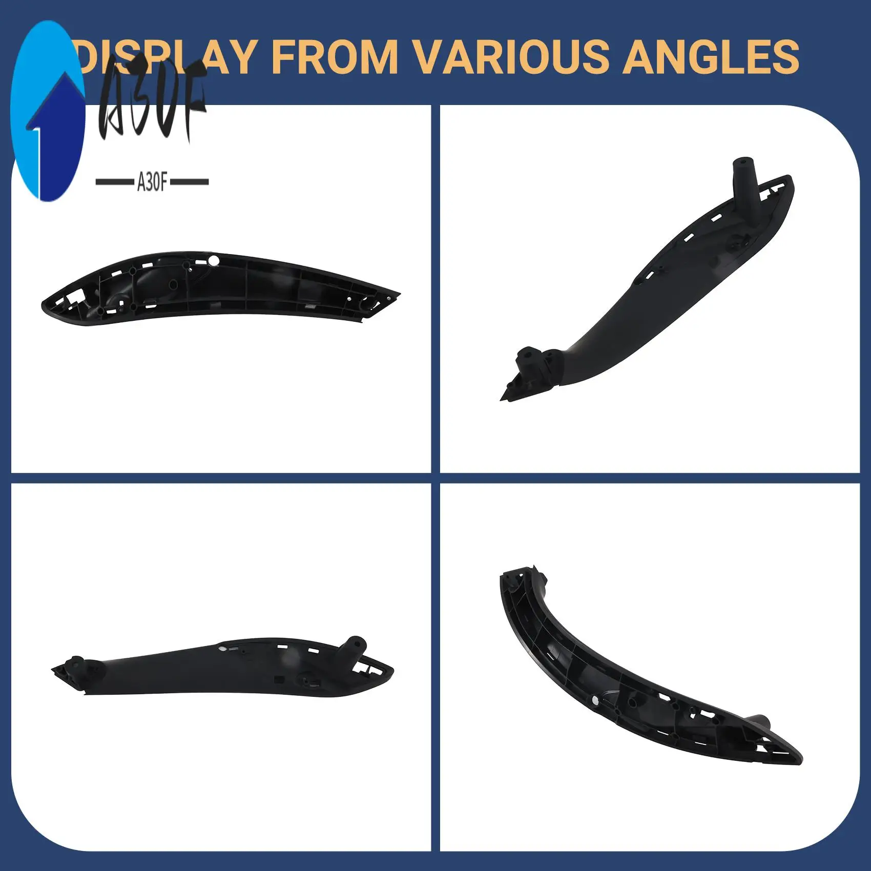 

A30F-Black Front Left/Right Car Inner Door Handle Trim Pull Grab Panel Handle For-BMW 3 4 Series F30 F80 Interior Door Handle