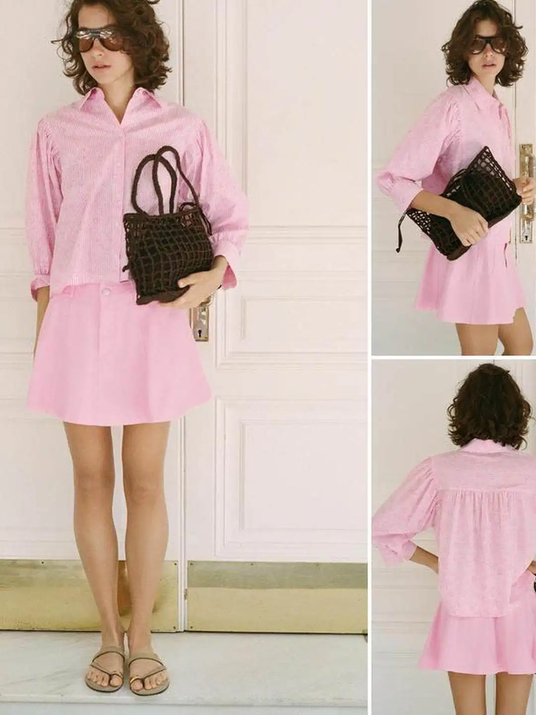 Summer New A-Line Short Skirt Pants Zipper And Button Closure Inner  Polyester Fiber High Waist Citywalk Standard Fit