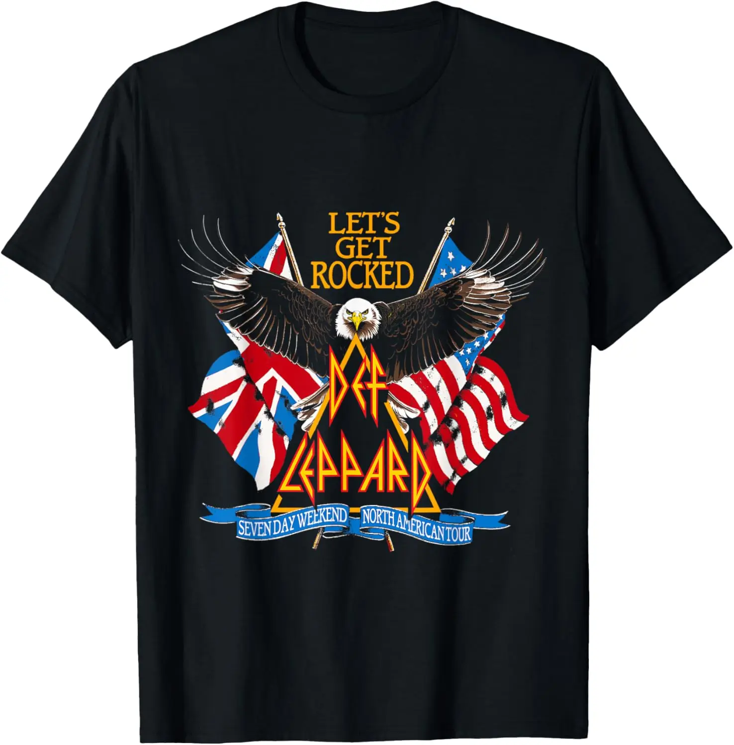Official Let's Get Rocked T-Shirt 100% Cotton Trendy Y2K Short-Sleeve Tee – Soft, Quick-Drying, & Moisture-Wicking; Ideal Sports
