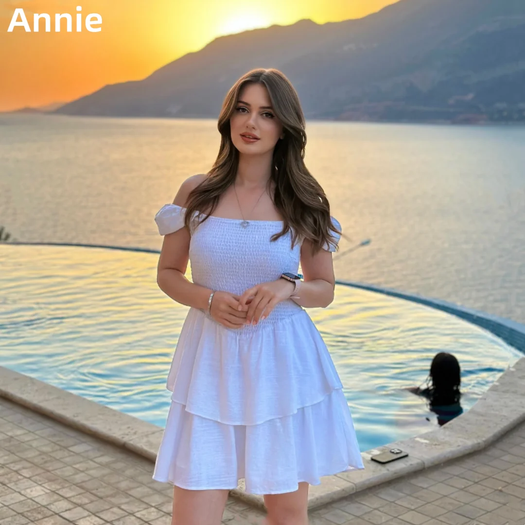 

Annie Sweetheart White Prom Dresses Sexy Off-shoulder Fairy Evening Dresses Mini Short Wedding Party Dress Vestidos De Noche