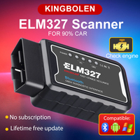 KINGBOLEN OBD2 ELM327 Bluetooth V1.5 Car Diagnostic Scan Tool [Read and erase codes, OBD Scanner, IOS / Android compatible]