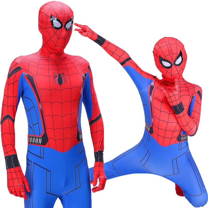 Superhero Spiderman Cosplay Costume Anime Spider Man Homecoming Zentai Jumpsuit for Man Woman Halloween Carnival Party Costumes