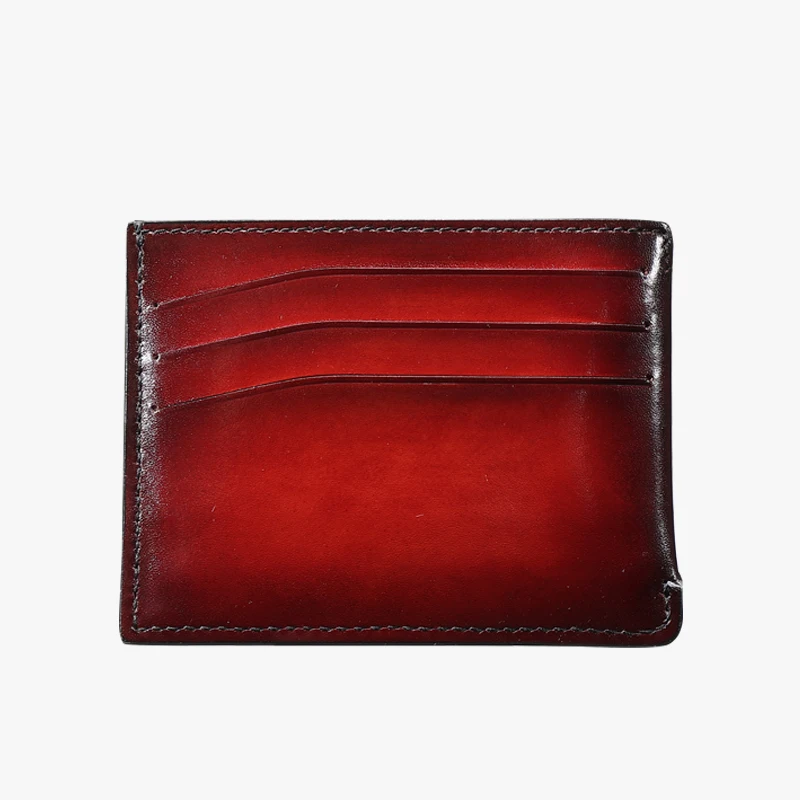 DIMY 2026 Hand-stitched horsehead card holder ultra-thin multi-card card holder Leather business card holder light luxury change