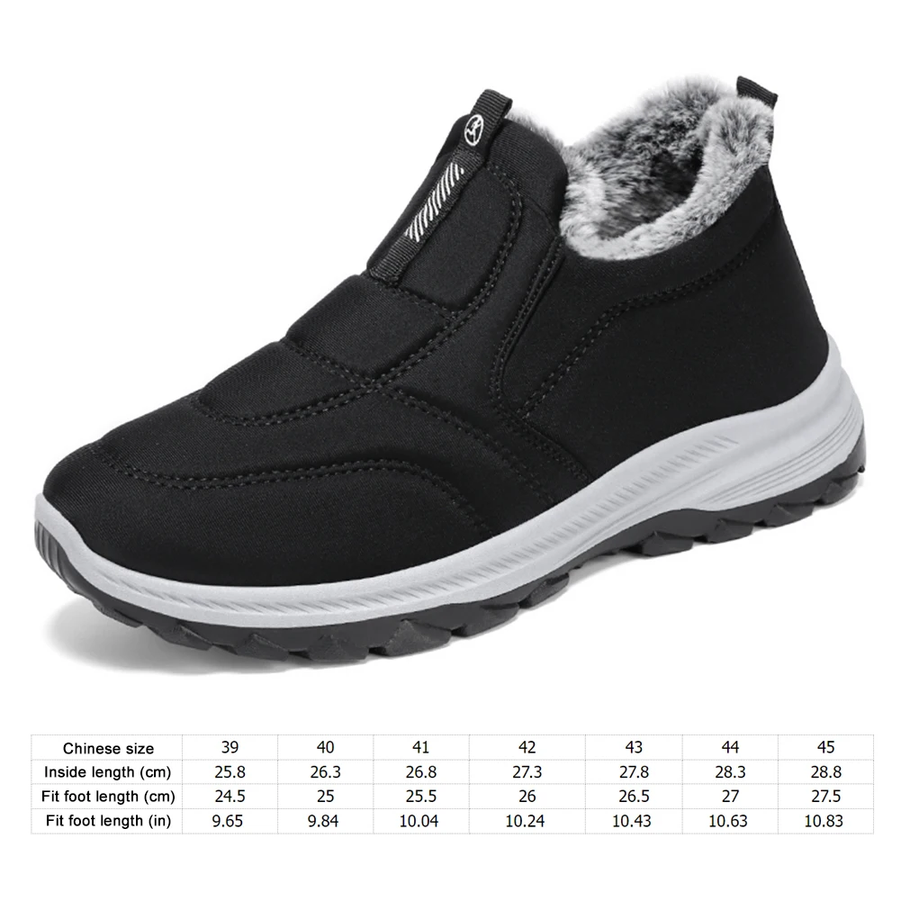 Heren snowboots Lichtgewicht warme wandelschoenen Antislip thermische enkellaarzen Comfortabele instapsneakers voor reizen Wandelen