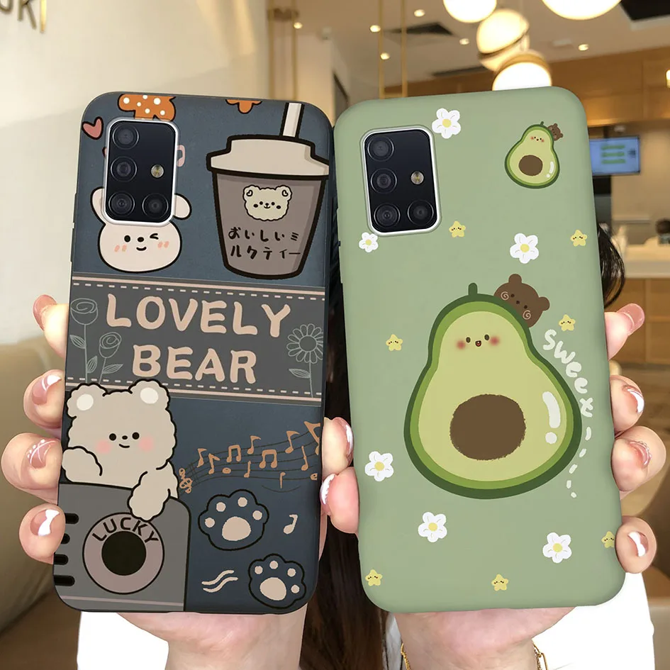 For Samsung Galaxy A51 A31 A71 Phone Case Light-Colored Graceful Soft Silicone Case Sweet Girls For Samsung Galaxy A51 A71 A31