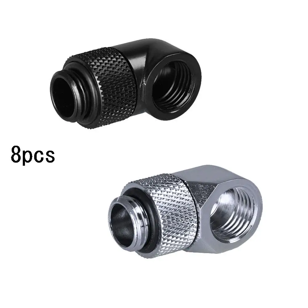 Bykski Azieru Water Cooling 90 Degree Elbow Rotatable Fitting Connector Joint AU-RD90-X 8pcs