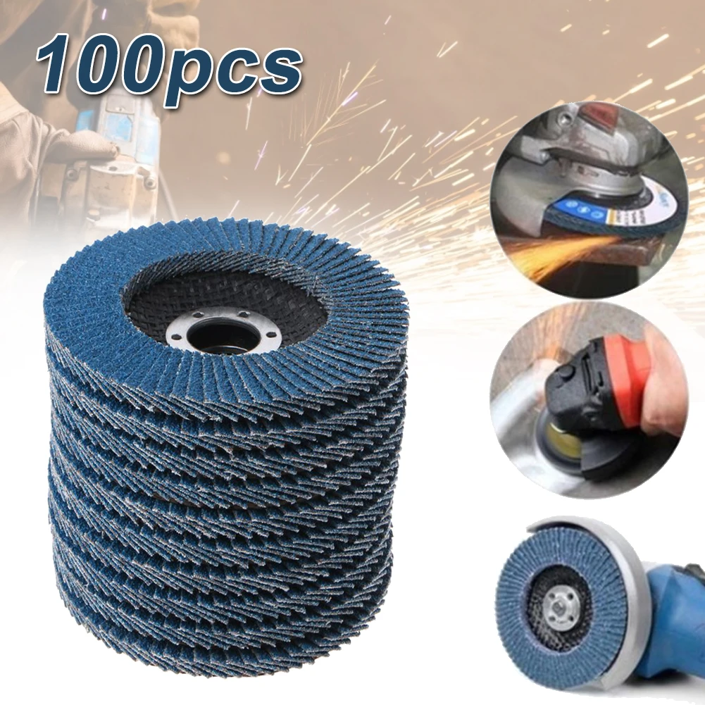 10Pcs Grinding Wheels Flap Discs Sanding Discs 125mm 5 Inch 40/60/80/120 Grit Angle Grinder Abrasive Tool