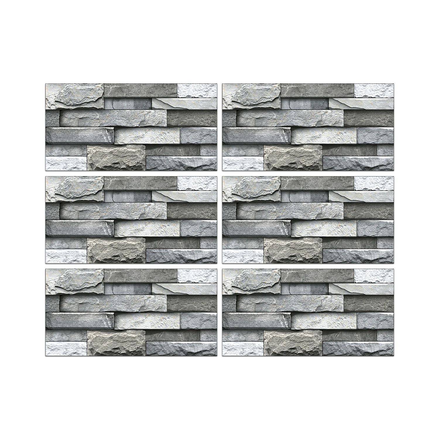 20/10pcs Imitation Stone Tile Wall Sticker Vinyl Wallpaper Home Decoration For Kitchen Bathroom Self-adhesive Waterproof Decals