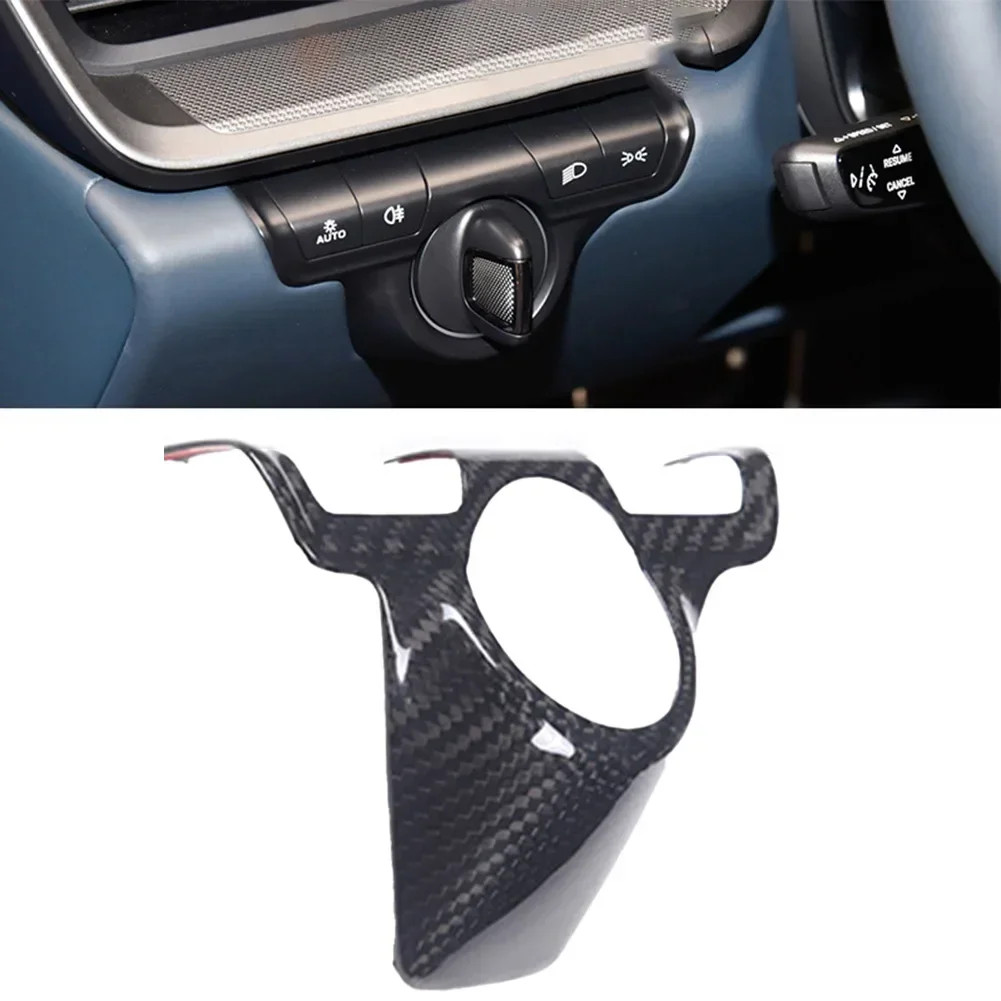 

Car Decorative Stickers 2019-2022 Accessory Carbon Fiber For Porsche 911 992 Headlight Switch Real Carbon Fiber NEW