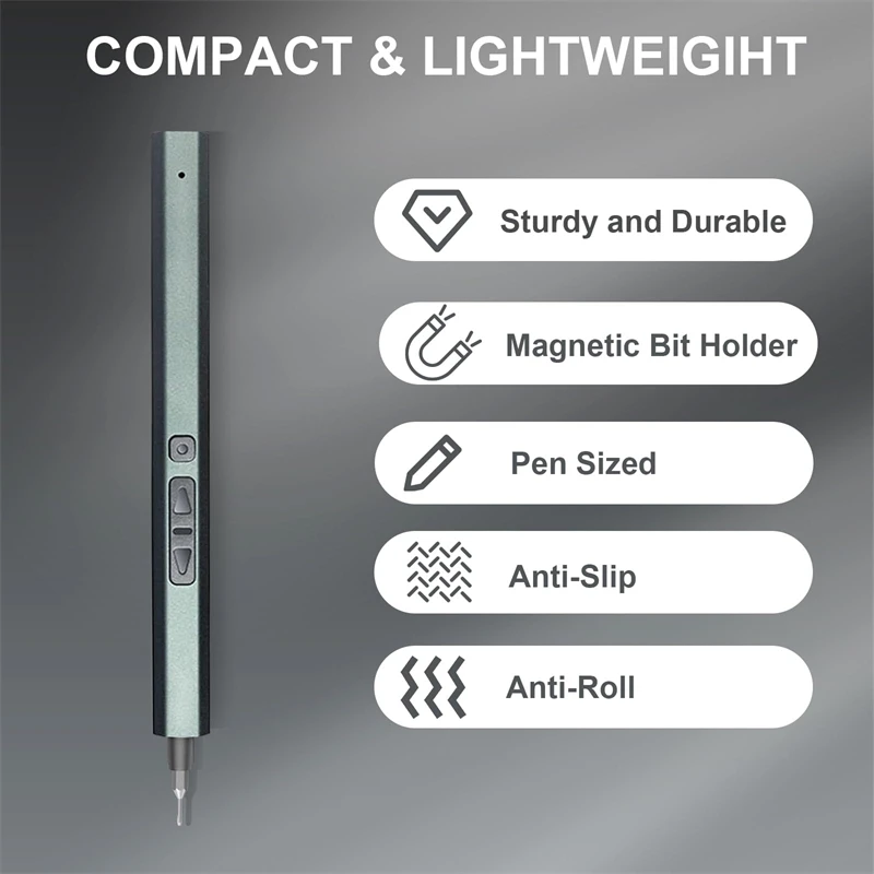 Electric Screwdriver 30 in 1 Electric Screwdriver Kit with LED Lights Precision Cordless Repair Tool for Phone Camera Watch