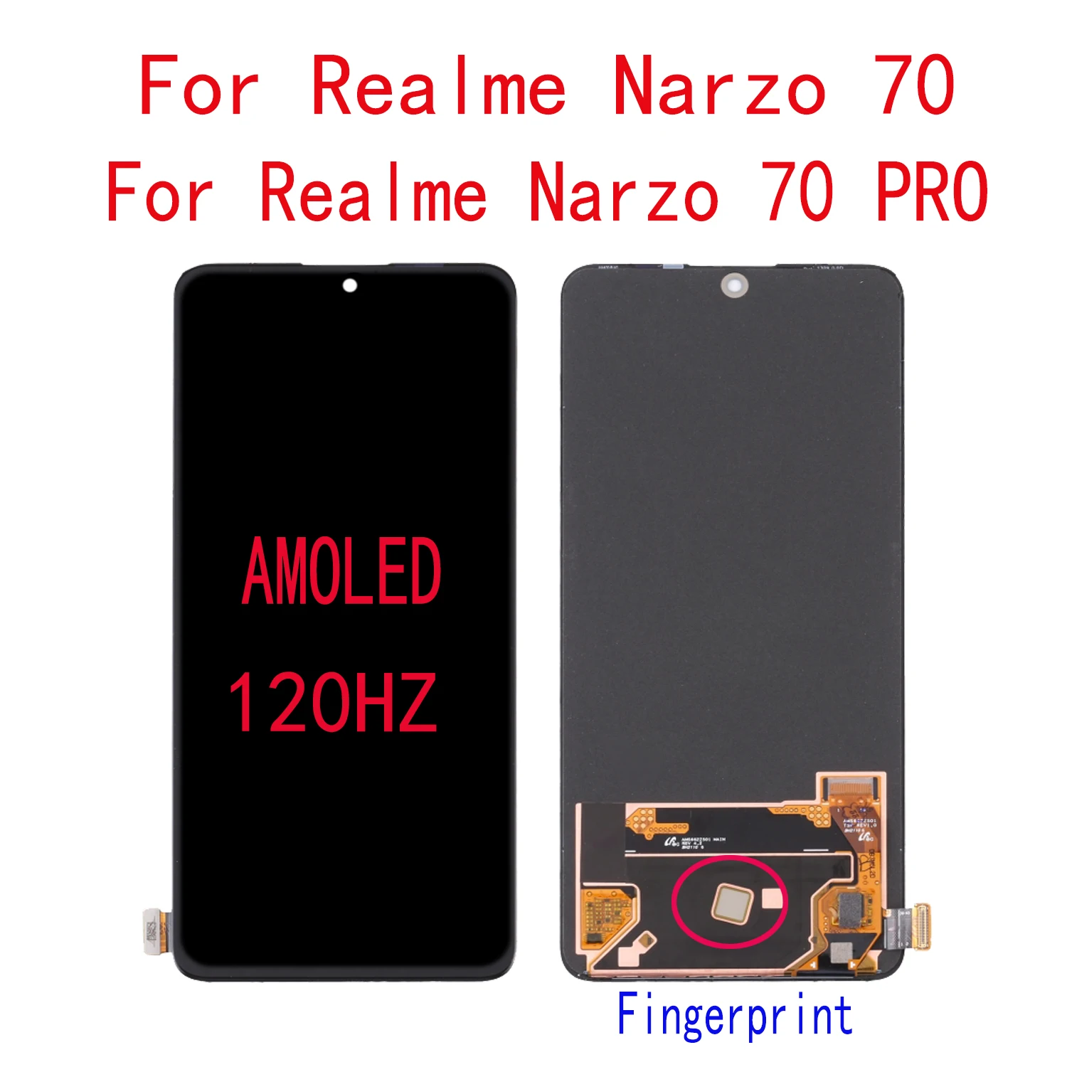 AMOLED Display Touch Screen Digitizer Assembly For Realme Narzo 70 PRO,RMX3869