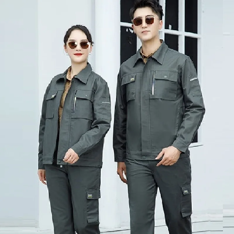 Working Suit Workwear Clothes Men Women Long Sleeves Workmen Worker Uniform Car Factory Workshop Mechanical Working Coveralls5xl