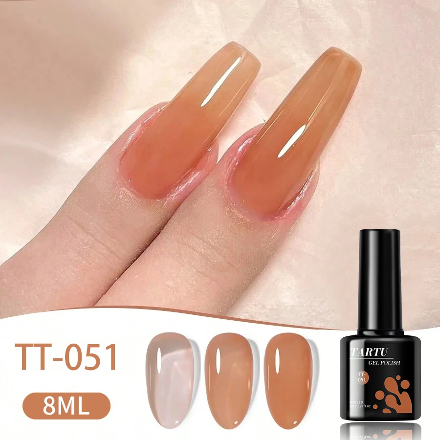 

TARTU 8ml Jelly Gel Nail Polish Black White Pink Natural Nude Nails Art Soak Off UV/LED Nail Art Beautylux Vernis Semi Permanent