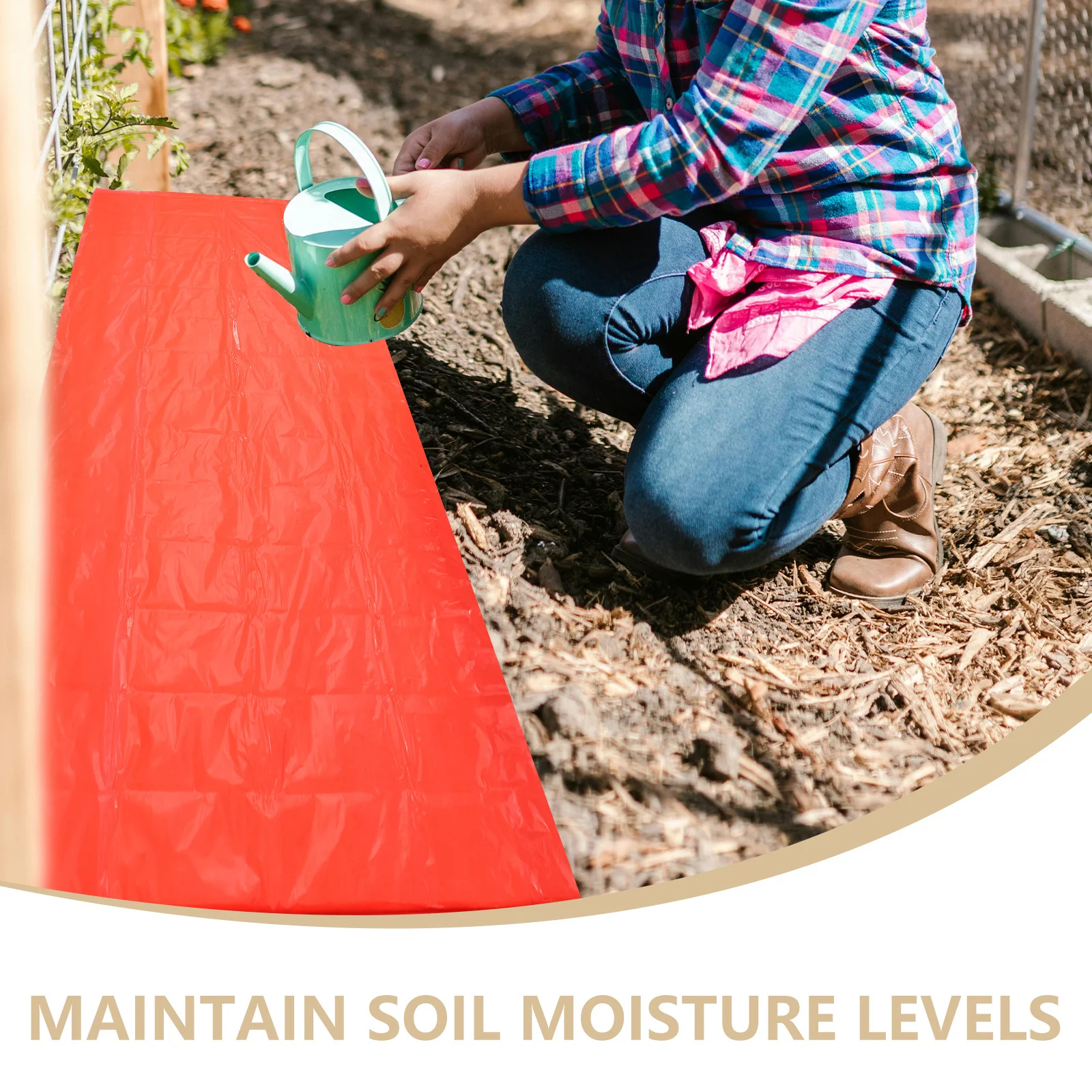 

Farm Crop Mulch Red Pe Material Planting Crop Plastic Film Soil Cover Soil Erosion Prevention Moisture Retention