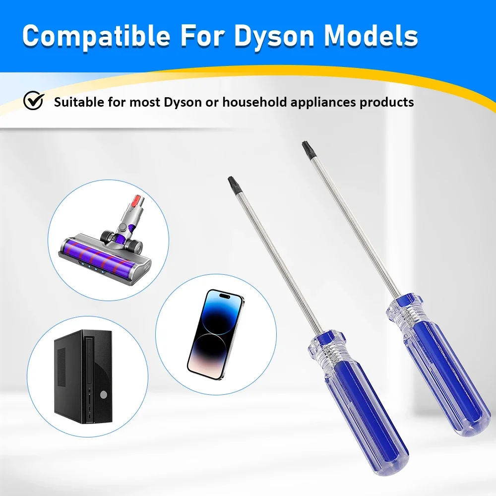 T8 Precision Screwdriver Security Magnetic Screwdriver Bits Hardware Repair Tool Compatible For Dyson V7 V8 V10 Vacuum Cleaner