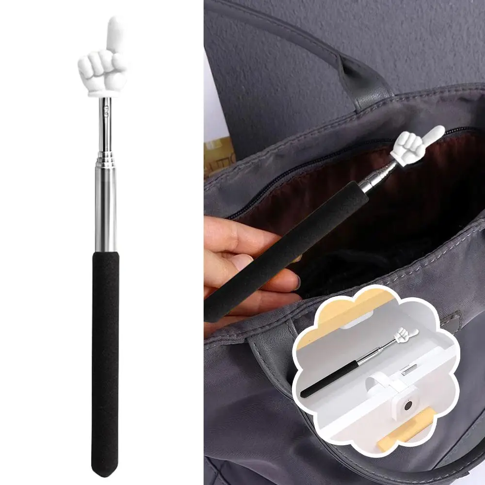 1/5/10Pcs Stainless Steel Teaching Pointer Retractable Rod Finger Reading Stick Whiteboard Hand Pointer Learning Teaching Tool