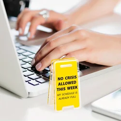 This Week's Ban on Crisis - Acrylic Desktop Listing, Perfect Gift for Men and Women - Humorous Office Decoration Accessories