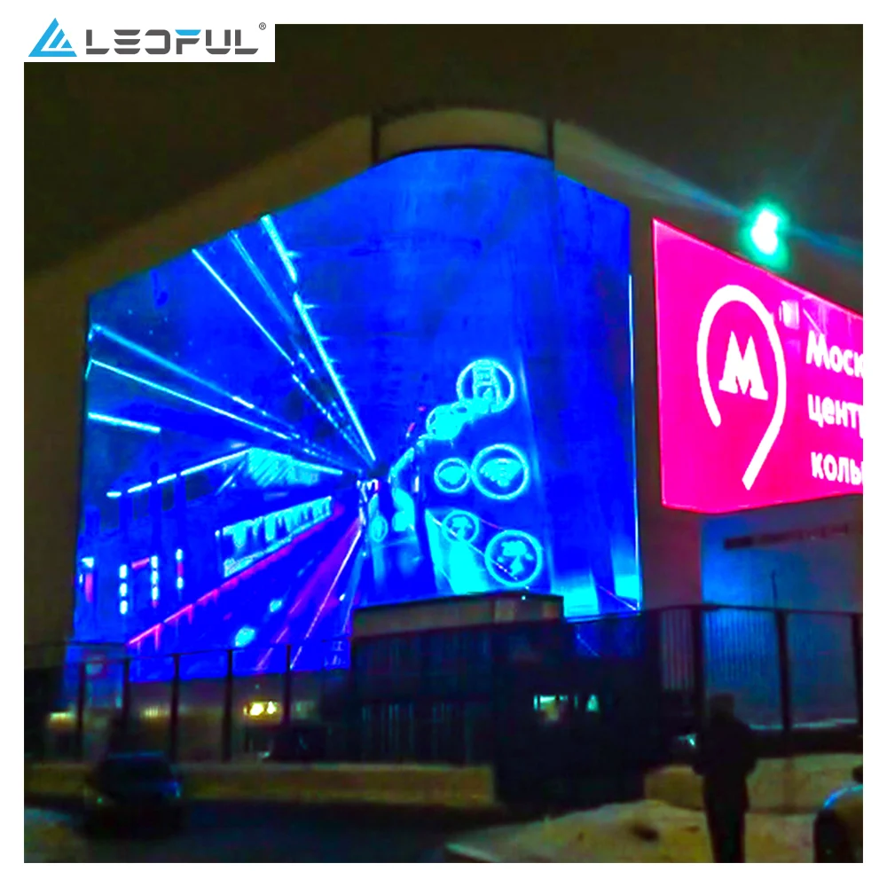 Pantalla de visualización LED transparente de malla LED de vidrio de pared de vídeo a todo color SMD P3.9-7.8 para interiores y exteriores de alto brillo