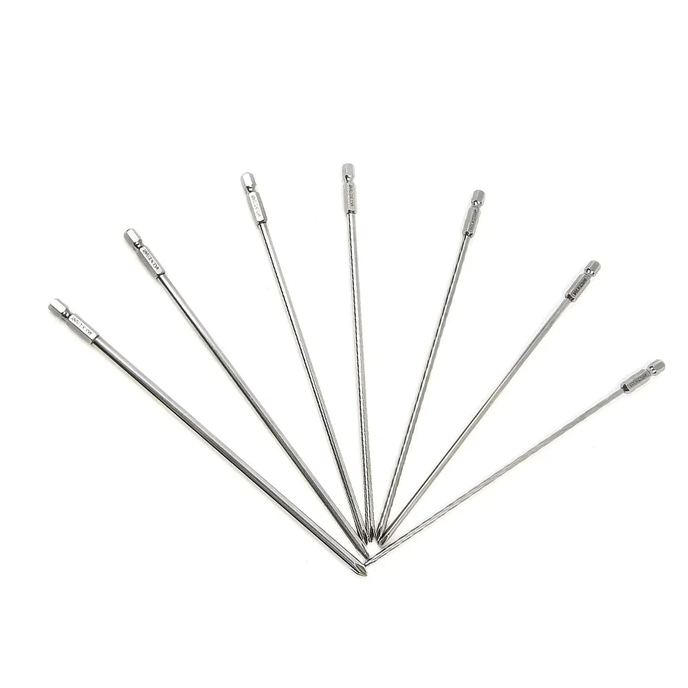 7-teiliger Phillips-Schraubendreher-Bit-Satz 1/4'' Sechskantschaft Kreuzschlitzschraubendreher 200mm Schraubenschlüssel PH1 PH2 4.0 4.5 5.0 6.0 Magnetisches Schraubendreher-Werkzeug – Detail 6