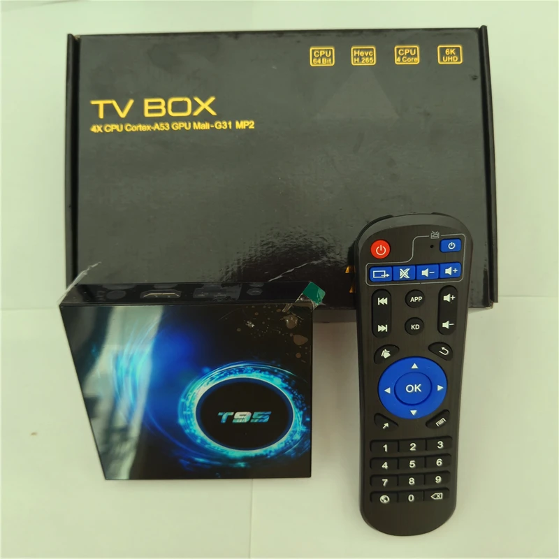 Original T95 Android 10 TV Box Bluetooth 5.0 2.4G & 5G Wifi 128GB