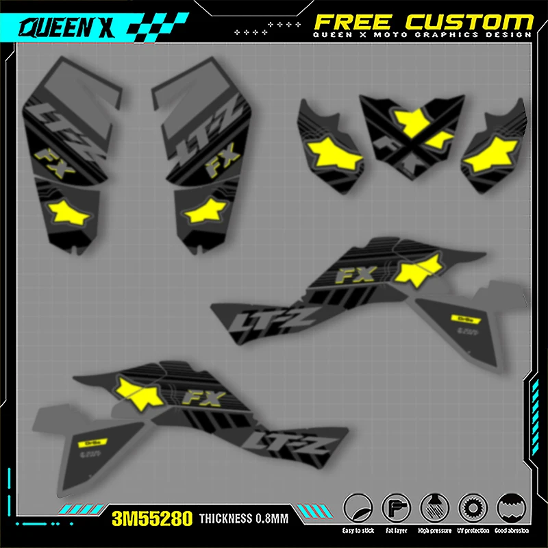 

Queen X MOTOR For SUZUKI LTZ400 KFX400 2009 2010 2011 2012 2013-2015 Full Set Motorcycle Graphics Decals Stickers Kits 001