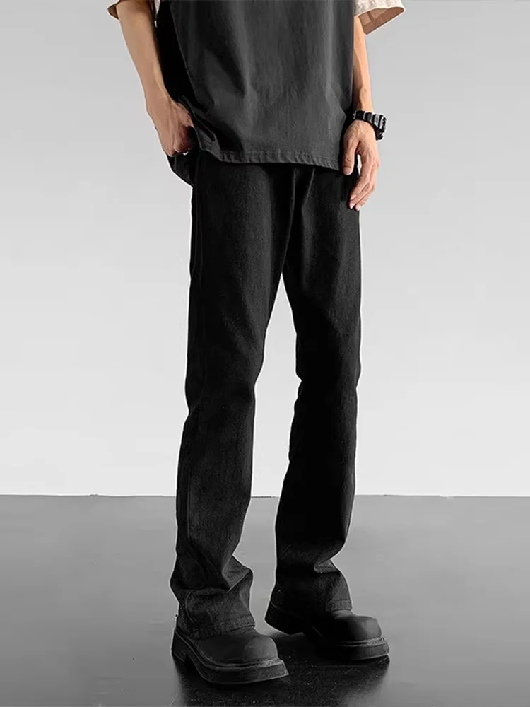 

Slim Fit Summer Casual Jeans Men's Thin Loose Straight Leg Bell Bot Denim Pants American Sle Loose Waist Trousers