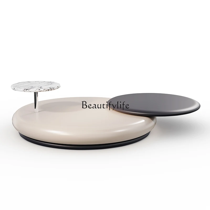 Round Coffee Table Living Room Cream Style High-End Coffee Table Light Luxury Creative