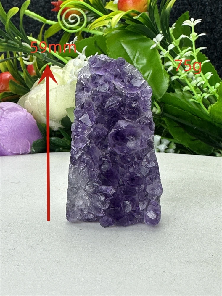 Natural Amethyst Crystal Cave Quartz Raw Crystal Healing Stone Crafts Purple Mineral Crystal Rock Herbarium Decoration Feng Shui