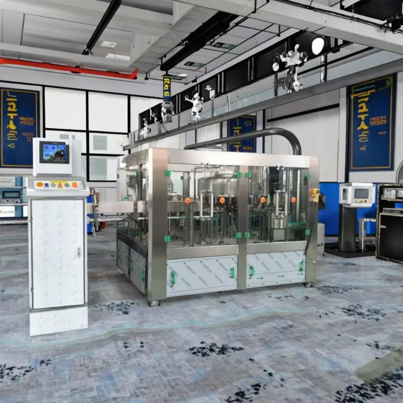 Fully automatic electric PLC control large-capacity beverage liquid filling machine