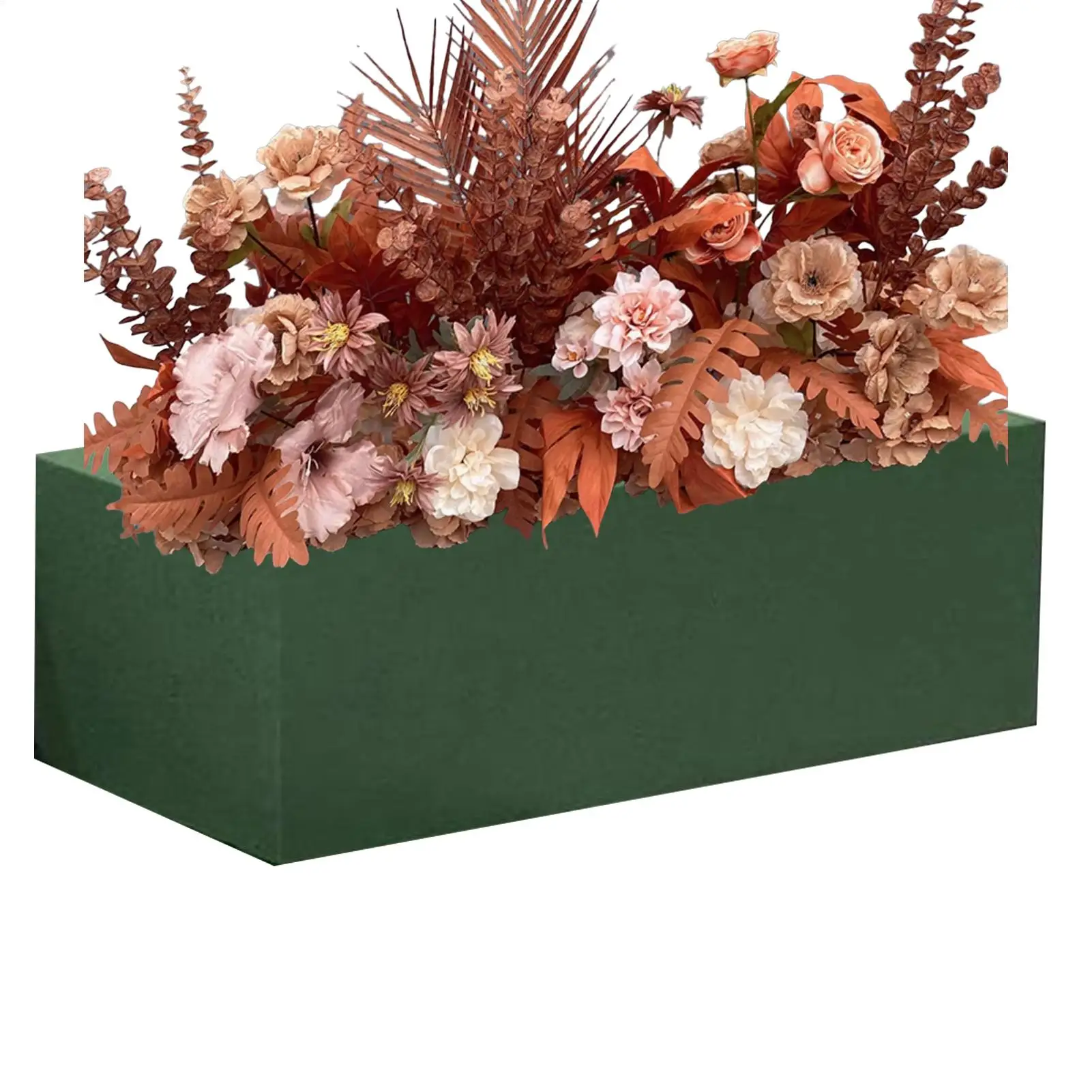 Bloque de espuma floral verde para arreglos florales DIY, ladrillos absorbentes secos y húmedos de ABS para materiales de embalaje de ramos florales ﻿