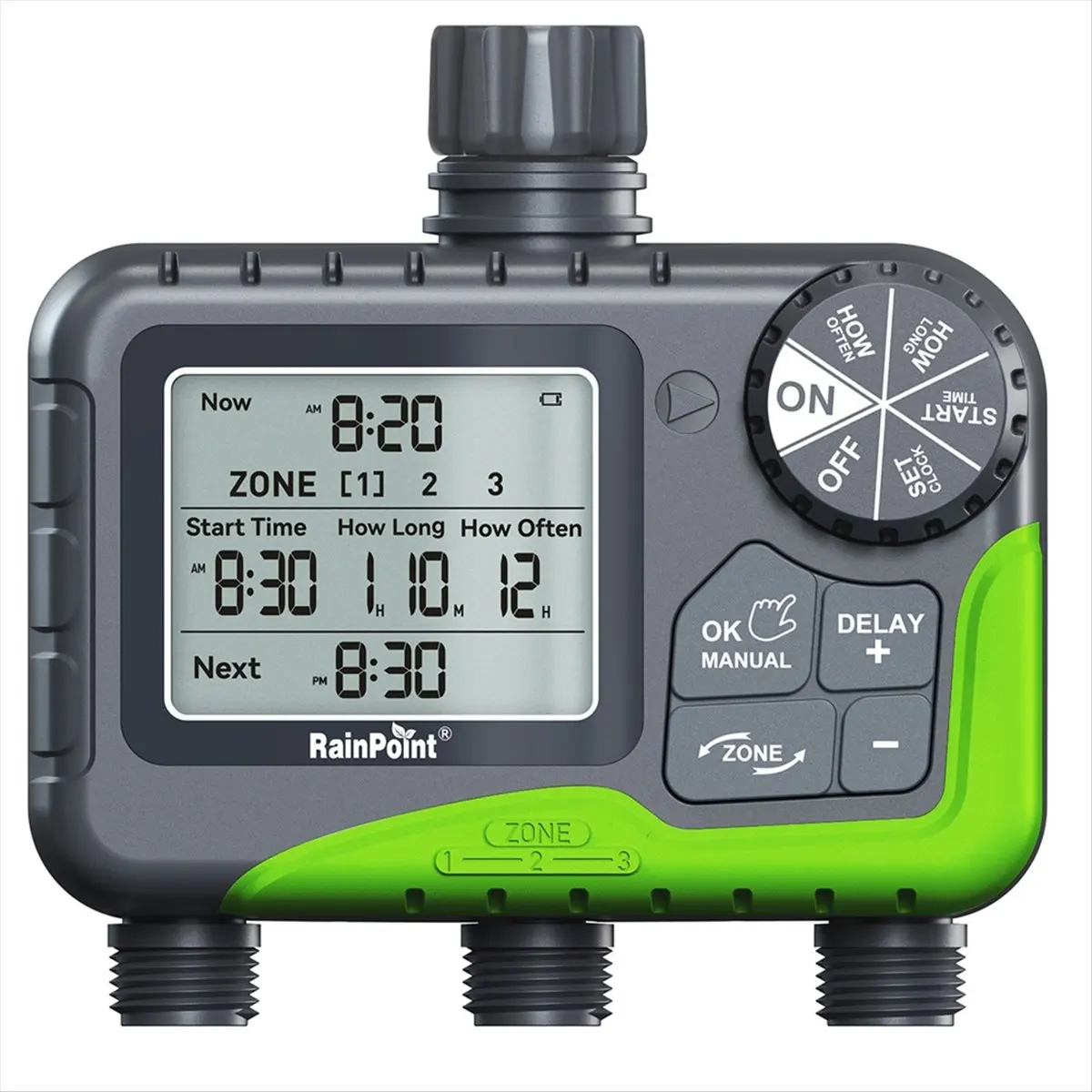 ABJS  3-Outlet Automatic Water Timer Garden Irrigation Watering System Control Sprinkler Programmer Tools