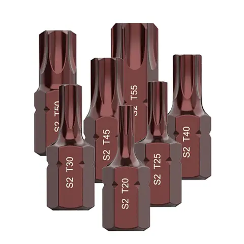 उच्च गुणवत्ता वाले 30/75MM T20/25/30/40/45/50/55 टॉर्क्स इलेक्ट्रिक स्क्रूड्राइवर बिट्स मजबूत चुंबकत्व हेक्स शैंक बैच हेड बिट्स टूल्स 10 best sales टॉर्क्स टी50 - №5