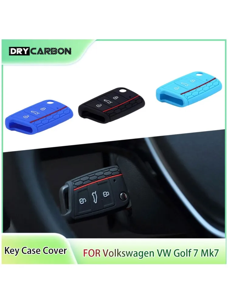 1PC housse de clé de voiture télécommande 3 boutons pour Volkswagen VW Golf 7 Mk7 Skoda Octavia A7 nouveau Polo clé protecteur accessoires Auto