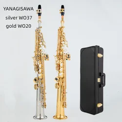 Made in Japan Soprano Saxophone WO37 Silvering Gold Key With Case Sax Soprano Mouthpiece Ligature Reeds Neck