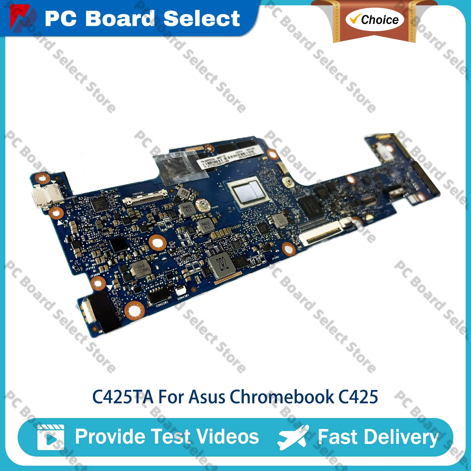 C425TA Laptop Motherboard For ASUS Chromebook C425T C425TA Notebook Mainboard With I3 I5 I7 CPU 100% Tests OK Fast Shipping Stk