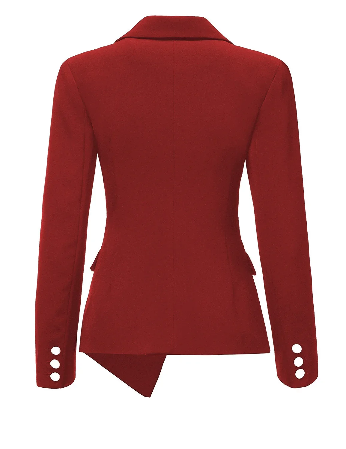 Fall 2023 Women's Lapel Coat Coat Solid Color Long-sleeved Single-breasted Office Ladies Pocket Cotton Asymmetric Casual Blazer