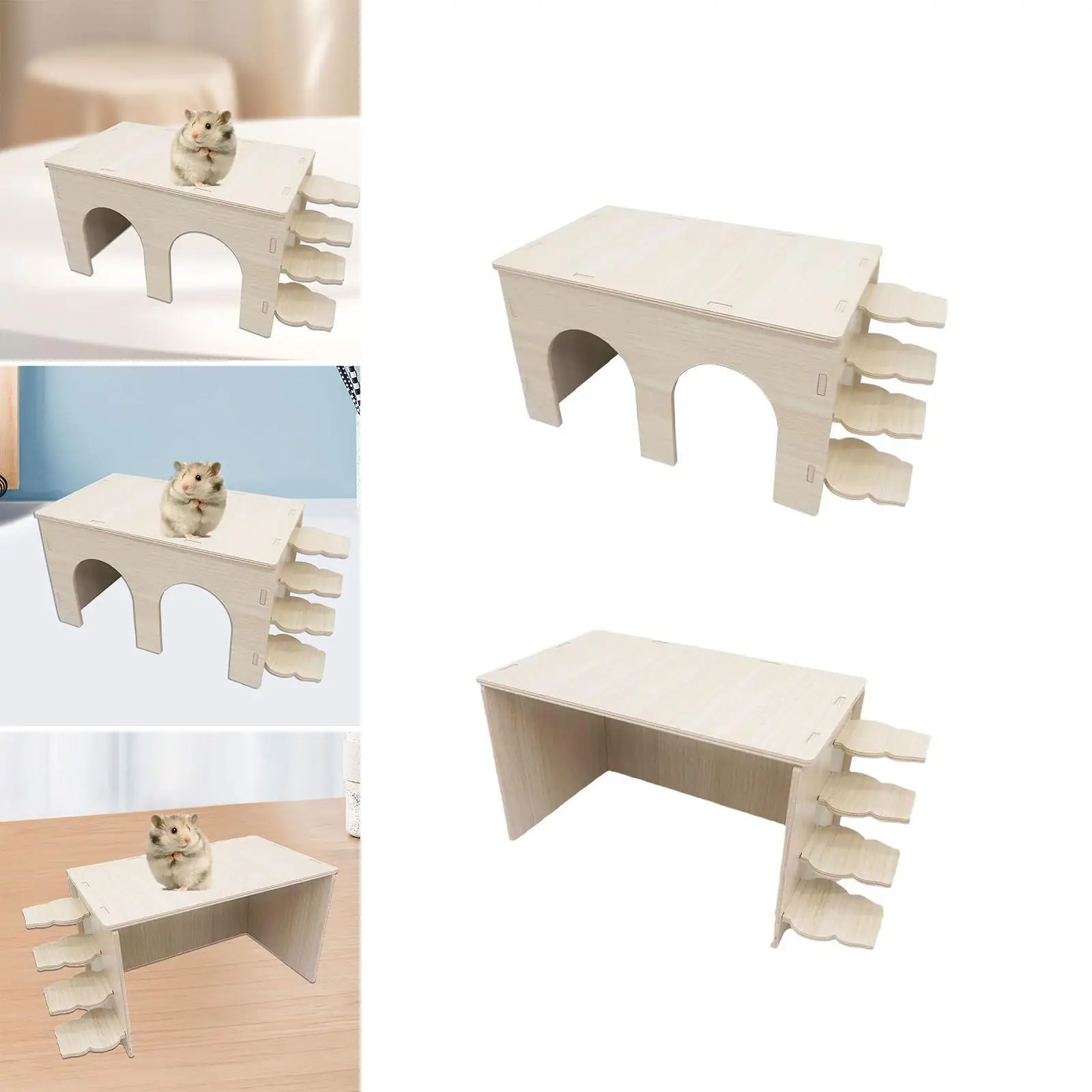 Hamster House Rest Easy to Assemble Habitat for Small Animals Mouse Hedgehog