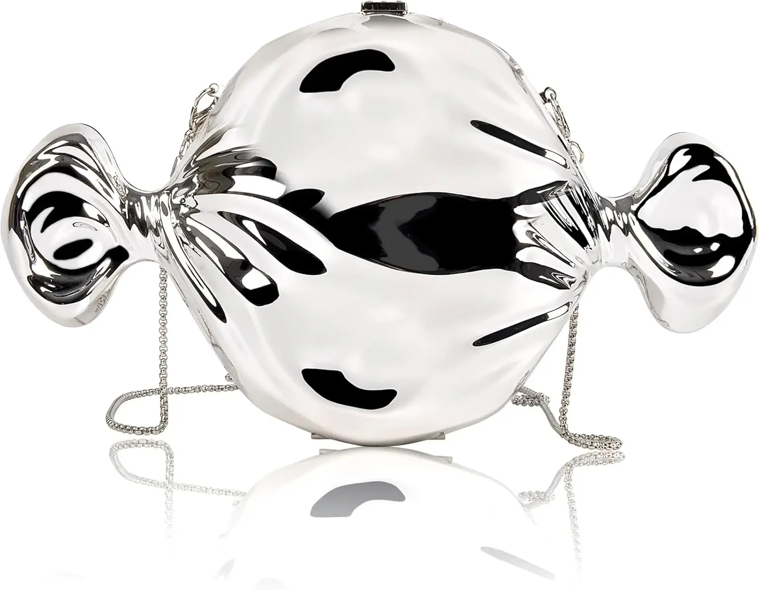 QZUnique Candy Acrylic Purse Clutch - Women Metal Evening Handbag with Chain Mini Dressy Shoulder Bag for Formal Prom Wedding