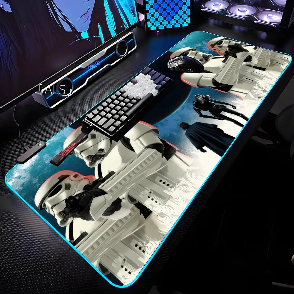 

S-Star Cool W-warse Mouse Pad RGB Backlit Mouse Pad Laptop Mouse Pad Laptop Gamer Computer Desk Gaming Accessories
