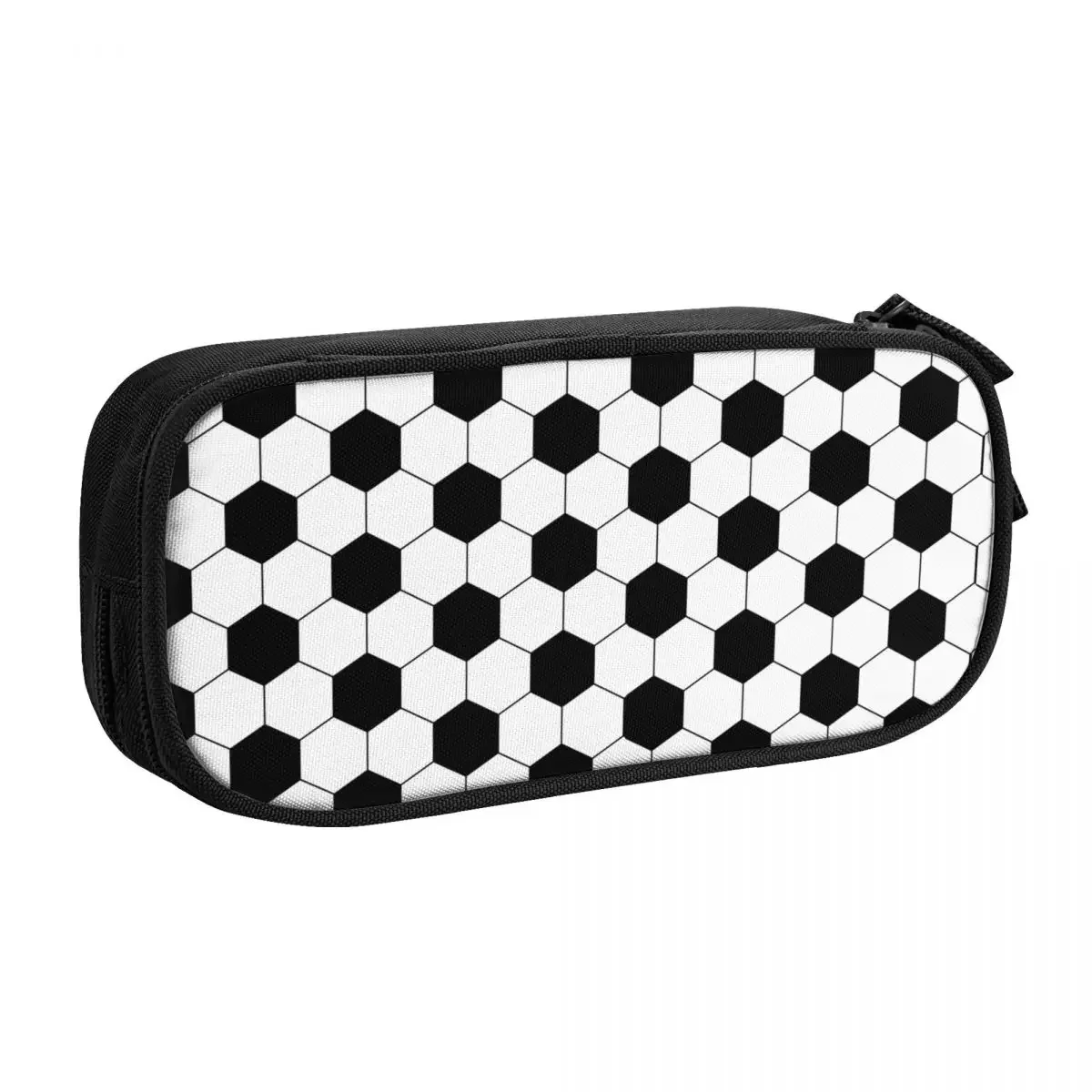 Custom Cute Soccer Football Ball Texture Pencil Case for Boys Gilrs Big Capacity Geometry Sport Pencil Pouch School Accessories