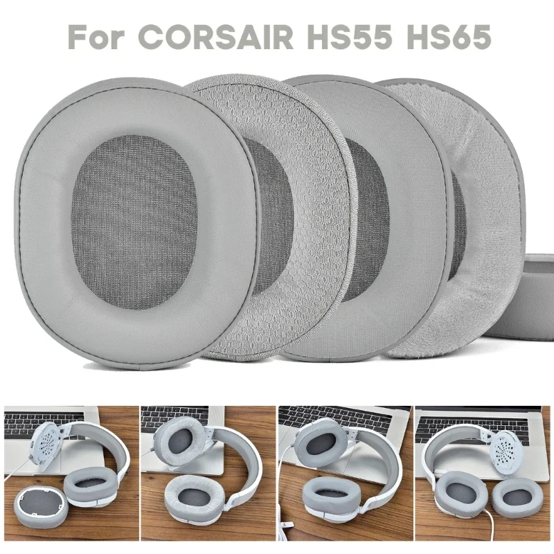 

Replacement Comfortable Ear pads for Corsair HS55 HS65 Headset Earpads Noise Cancelling Cushion with Buckle Ergonomics Design