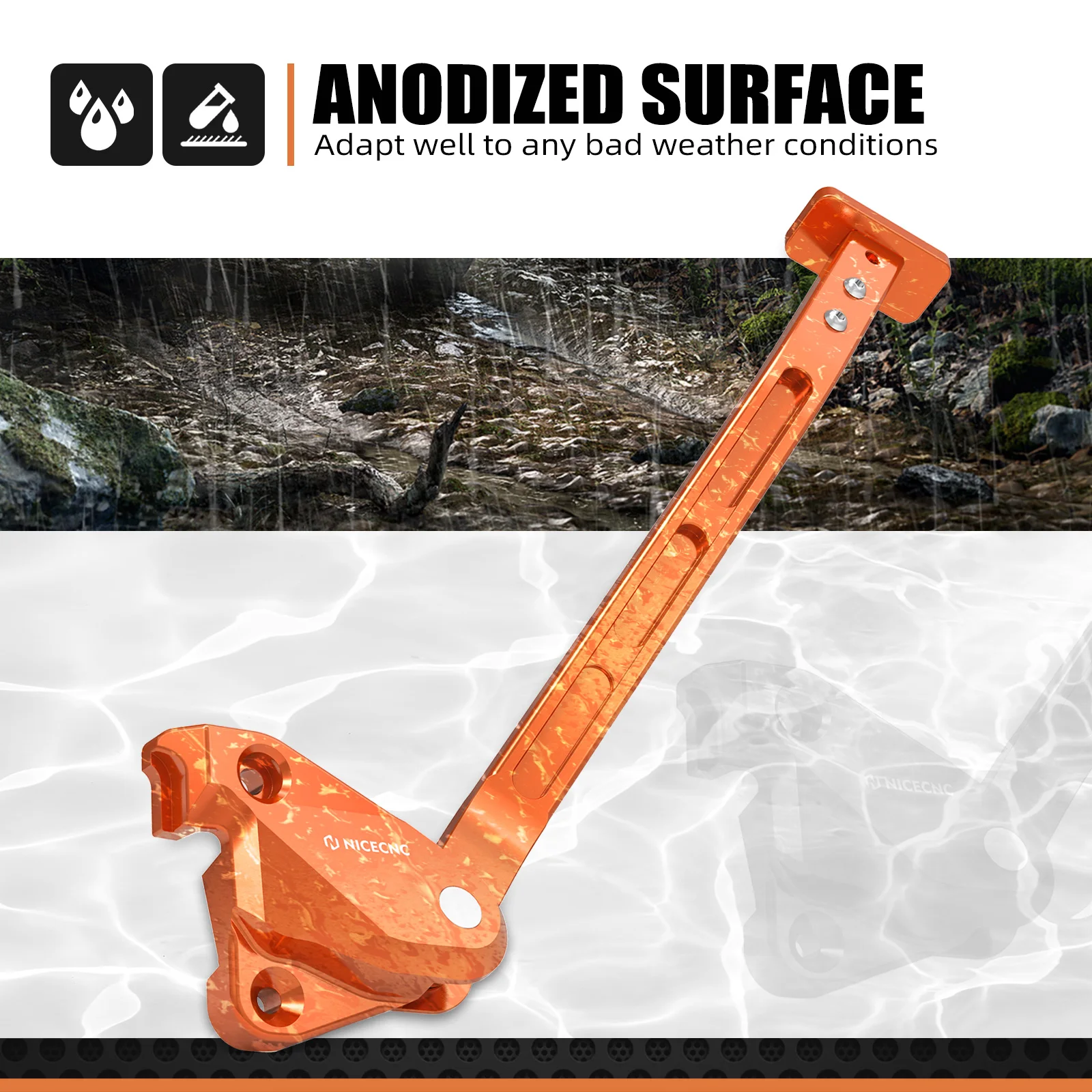 NICENC Für KTM SX-F 450 2016-2025 25MM Verstellbarer Seitenständer für KTM SX 250 SX-F 350 GasGas MC350F Husqvarna FC350 – Detail 8