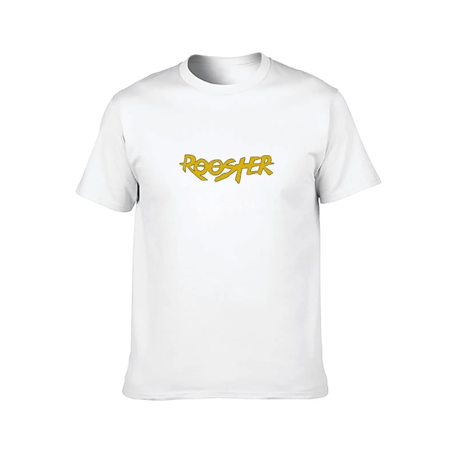 Camiseta masculina com logotipo do galo, camisetas de algodão para homens, camiseta slim fit