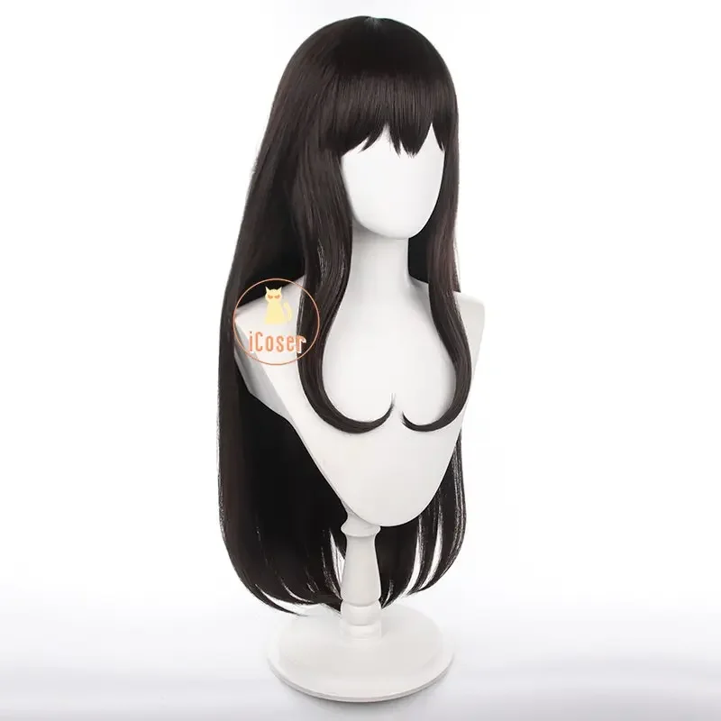 Anime The Eminence In Shadow Delta Cosplay Wig Sara Black Long Hair Shadow Garden Ear Headwear Halloween Party Women Role Play