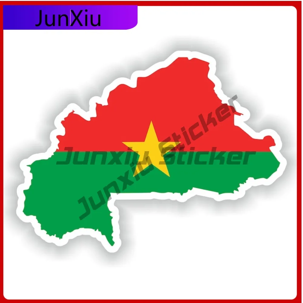

Burkina Faso Flag Sticker National Emblem Map Shape And Outline Vinyl Decals Exterior Adventure Motorcycle Stickers And Decals