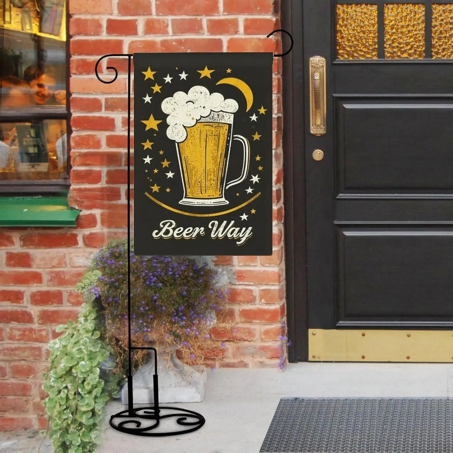 Garden Flag “Beer Way” Double Sided 12x18 In Burlap Seasonal Yard Decoration for Outside Porch IIK AAL HHM WZZ yyi